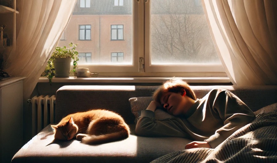 Few people know about tips for napping to help reduce visceral fat. Illustrative photo designed by AI