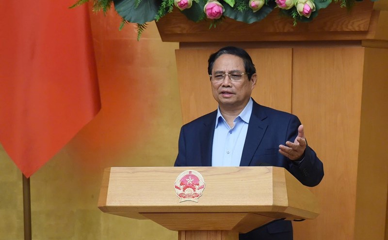 Politburo member and Prime Minister Pham Minh Chinh chaired a thematic Government meeting on law-making in March 2025 to discuss and give opinions on 6 draft laws and proposals for law-making. Photo: VGP/Nhat Bac