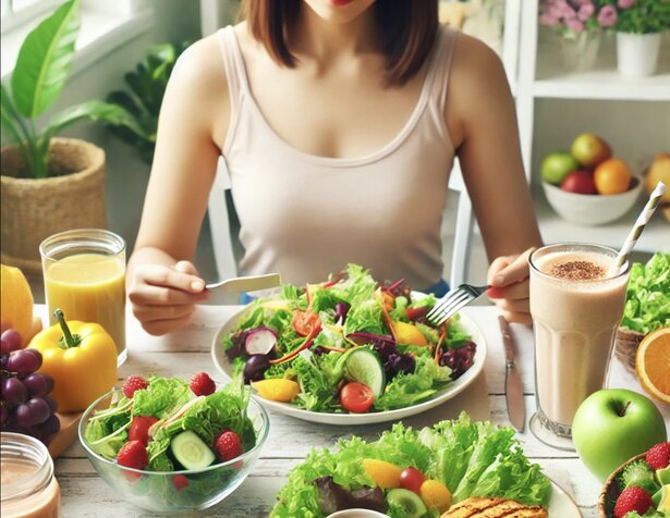 The secret to eating a lot while still maintaining an effective figure. Photo: AI