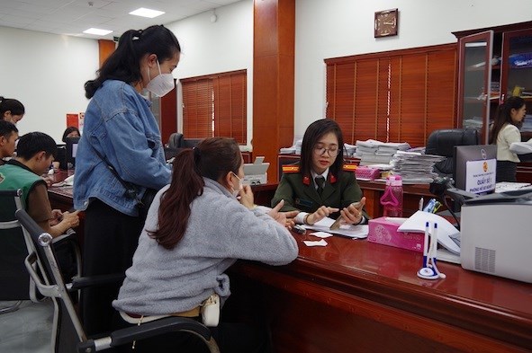 Hai Duong Police announce the location of the new citizen reception. Photo: Hai Duong Provincial Portal