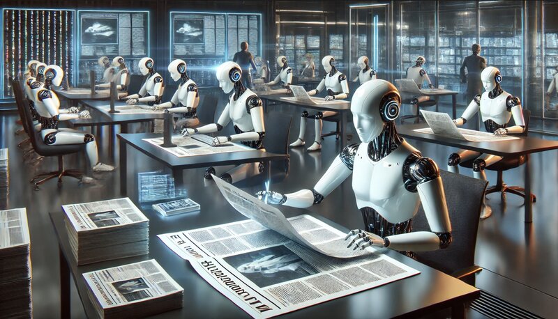 Un periodico en Italia ha lanzado una edicion completa de cualquier persona. Ilustraciones creadas por AI Tool