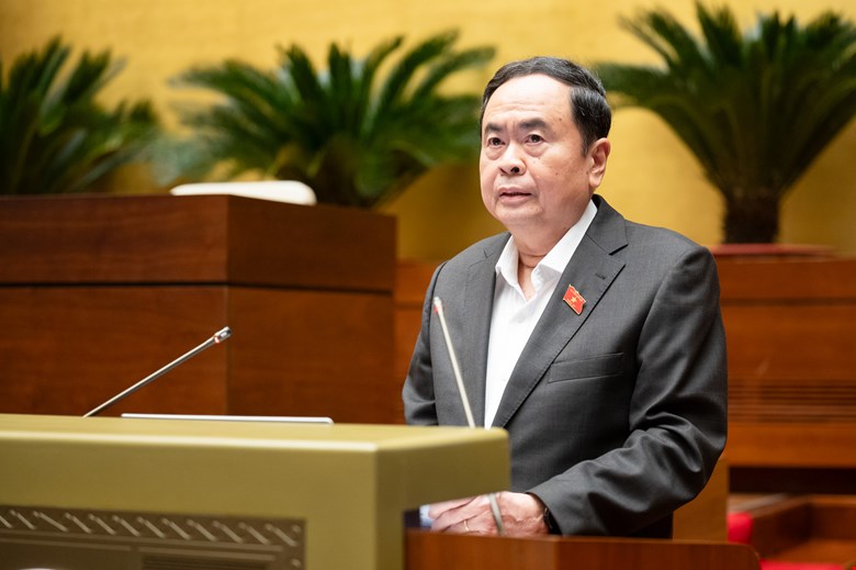 Politburo member and National Assembly Chairman Tran Thanh Man outlined key factors to build a modern and democratic National Assembly. Photo: Quochoi.vn