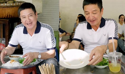 Nghệ sĩ Chí Trung khen hết lời quán bánh cuốn Thanh Trì. Ảnh chụp màn hình