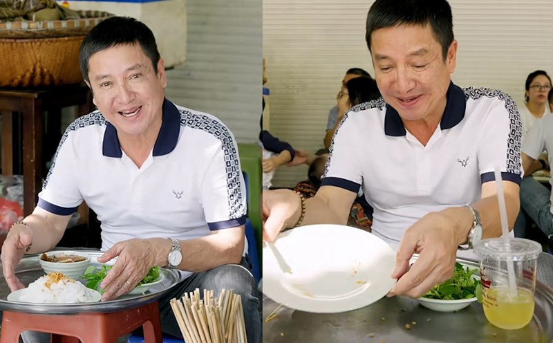 Artist Chi Trung praised the Thanh Tri Banh cuon shop. Screenshot