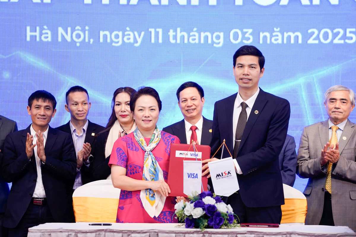 Visa và MISA hợp tác nhằm triển khai các giải pháp giúp doanh nghiệp nhanh chóng chuyển đổi sang thanh toán số để nâng cao hiệu quả quản trị tài chính và hướng tới phát triển bền vững. Ảnh: Visa cung cấp