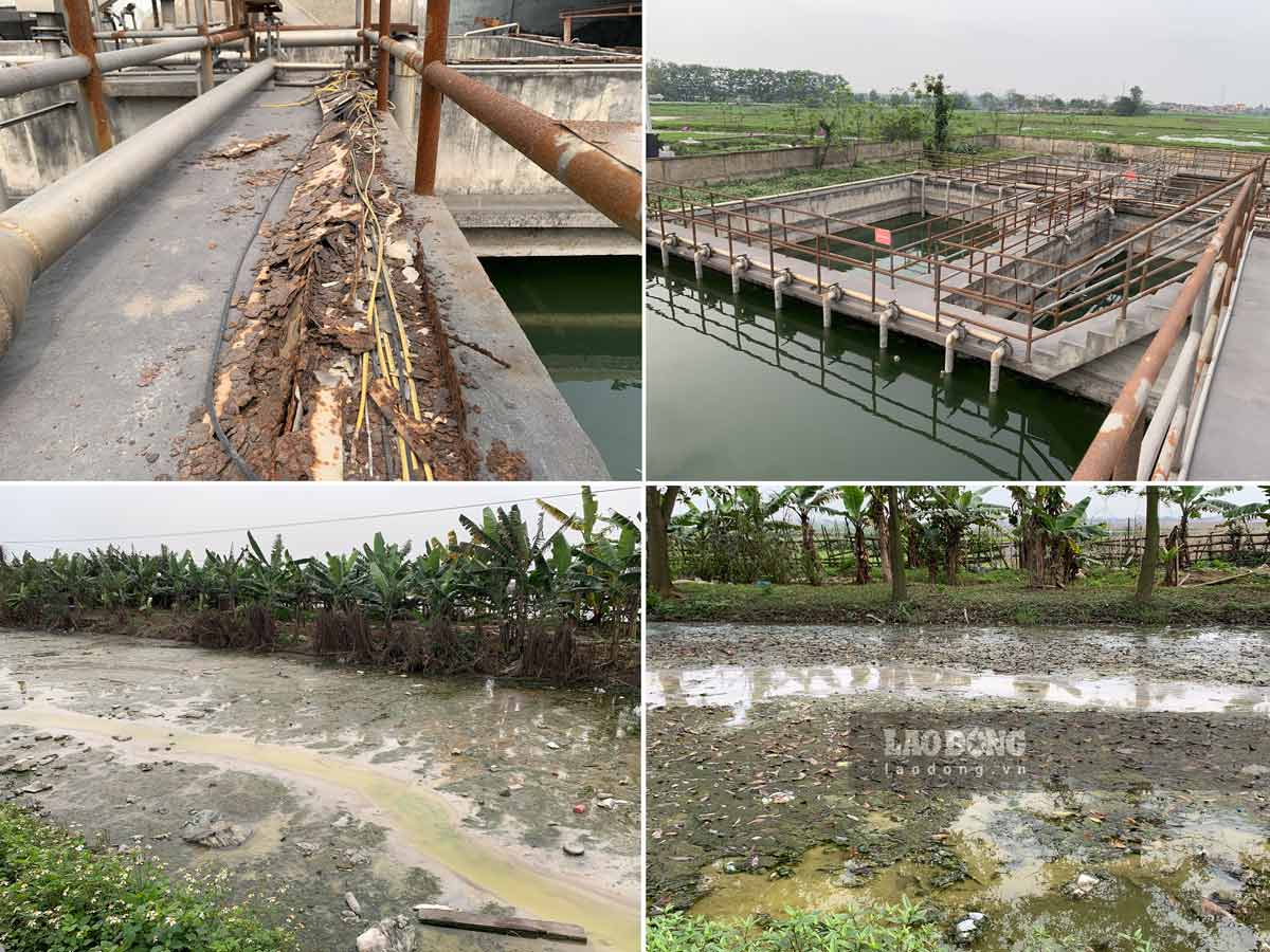 The canals and ditches in Binh Yen craft village were "done" but the wastewater treatment plant was "shelved". Photo: Ha Vi