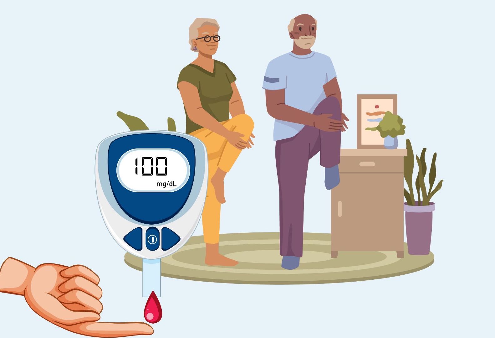 4 factors affecting the frequency of blood sugar testing. Graphics: Linh Dan