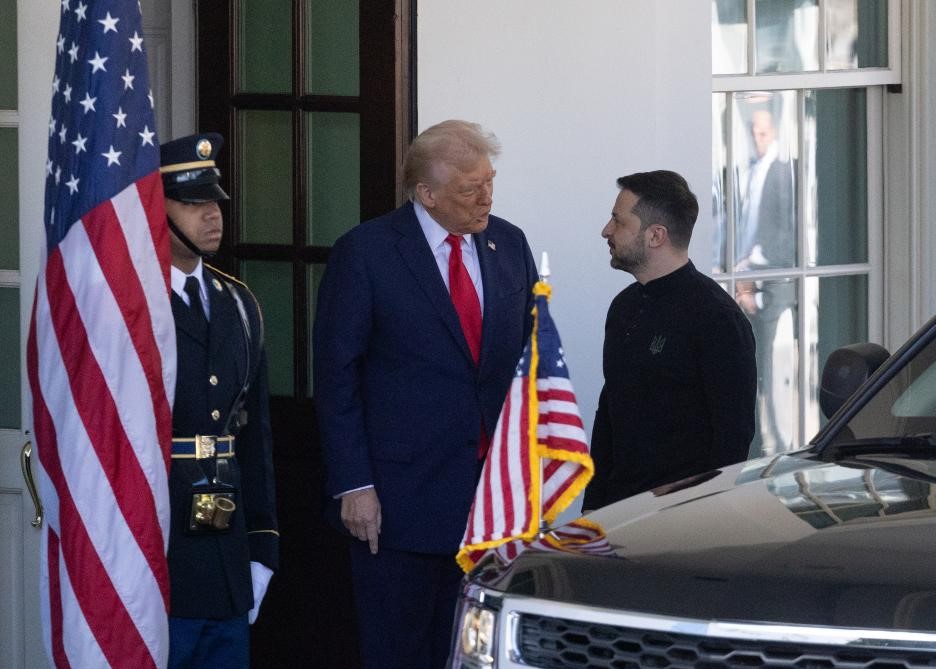 US President Donald Trump meets with Ukrainian President Volodymyr Zelensky at the White House on February 28, 2025. Photo: Xinhua