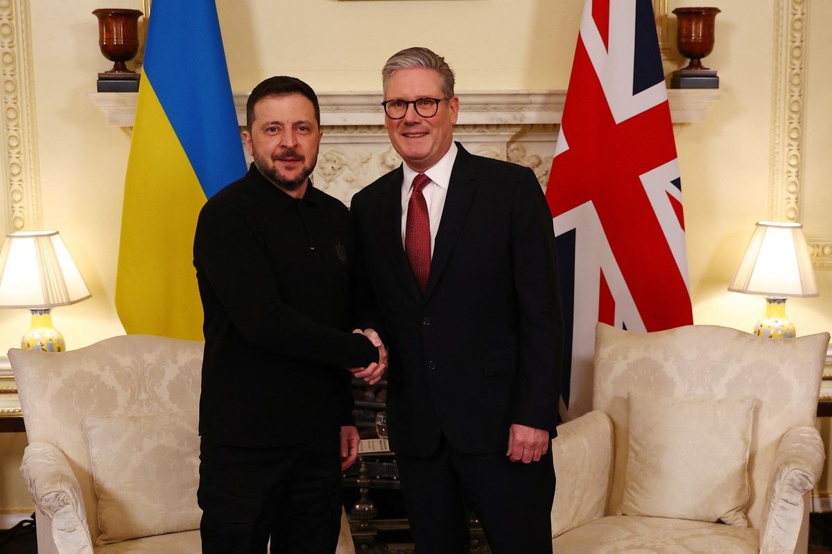 Prime Minister Keir Starmer welcomed Ukrainian President Volodymyr Zelensky to the UK on March 1, 2025. Photo: AFP