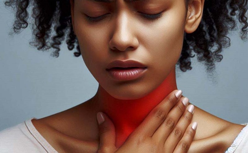 Acid reflux not only causes a burning sensation in the chest but also affects the throat, causing irritation and inflammation. Photo: Ai - Thien Nhan