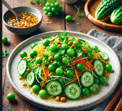 Cucumber salad is not only nutritious, low in calories, rich in fiber but also effectively supports liver detoxification when eaten regularly. AI graphic photo: Quang Minh.