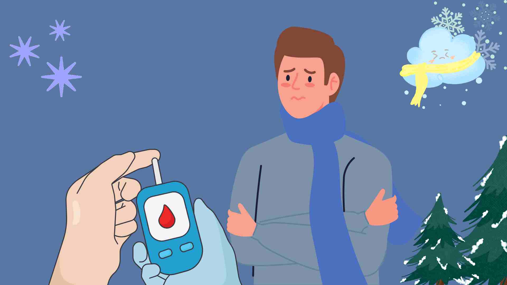 The reason why cold environments help prevent blood sugar spikes. Graphics: Ha May