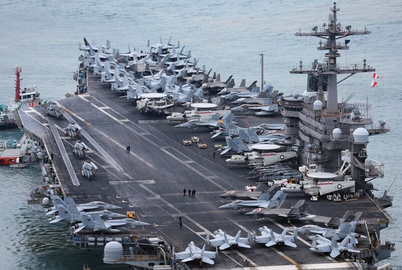 US nuclear aircraft carrier USS Carl Vinson. Photo: AFP