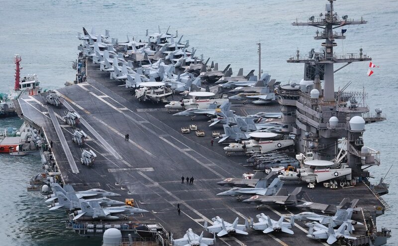 US nuclear aircraft carrier USS Carl Vinson. Photo: AFP