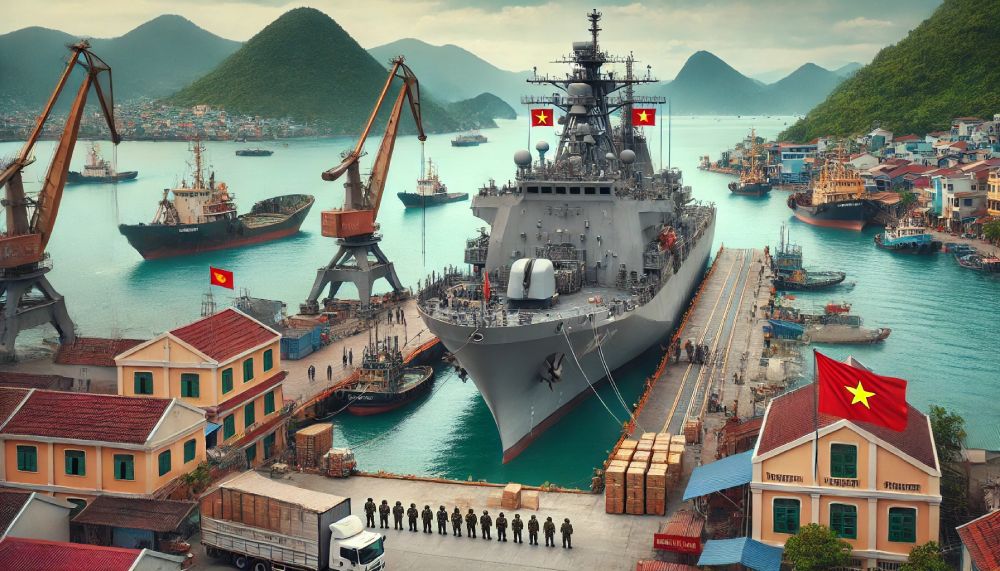 The principle of application to foreign military ships coming to Vietnam and Vietnamese military ships going abroad is stated in the draft Decree that is seeking public opinions. Illustrative photo created by AI