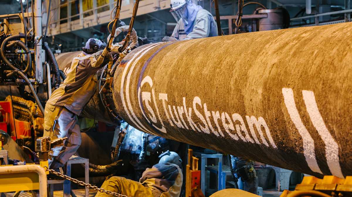 Construction of the Russian gas pipeline TurkStream. Photo: TurkStream