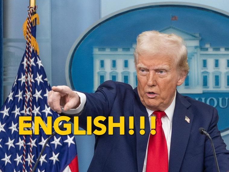 US President Donald Trump recognized English as the only official language of the United States. Photo: Xinhua