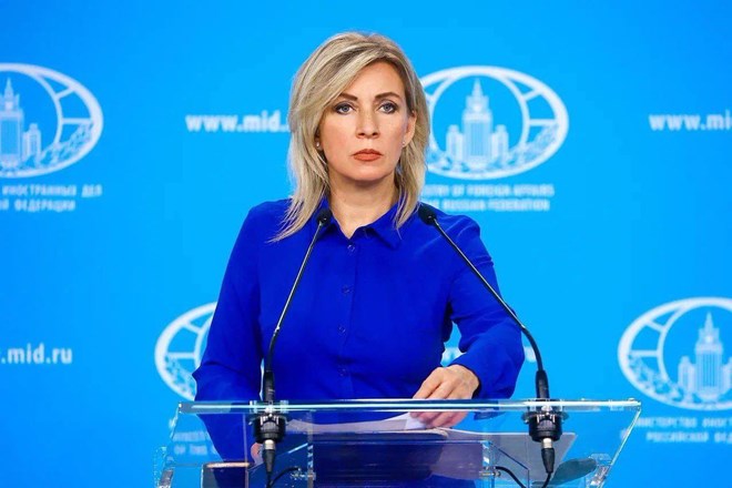 Nguoi phat ngon Bo Ngoai giao Nga Maria Zakharova. Anh: Bo Ngoai giao Nga