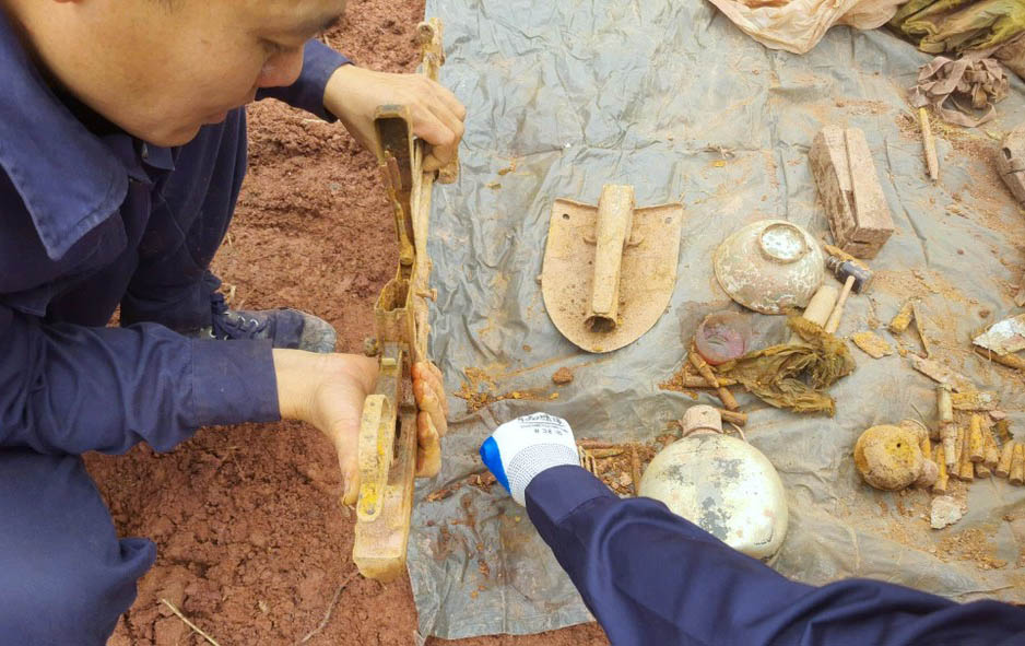 After 4 months, Nghe An Assembly Team has found the remains of 46 Vietnamese martyrs and experts who died in Laos. Photo: Ngoc Tu