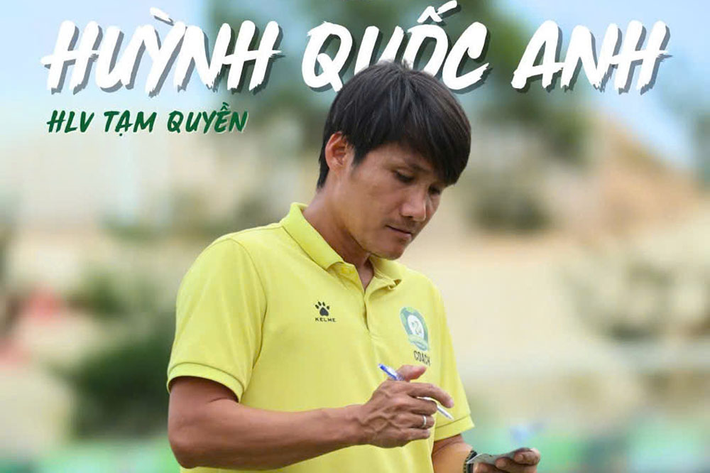 Mr. Huynh Quoc Anh is the interim coach of Truong Tuoi Binh Phuoc team. Photo: Binh Phuoc Club
