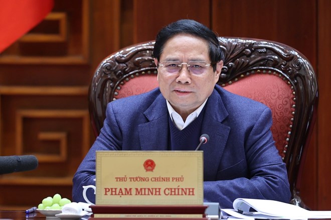 Politburo member and Prime Minister Pham Minh Chinh requested a mechanism to remove from the apparatus those who do not have the capacity and qualities. Photo: VGP/Nhat Bac
