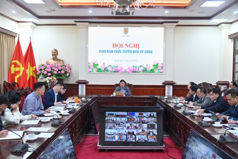 The Ministry of Justice held an online meeting on public investment, directing the temporary suspension of the construction of the headquarters of the local civil judgment enforcement agency. Photo: Ministry of Justice
