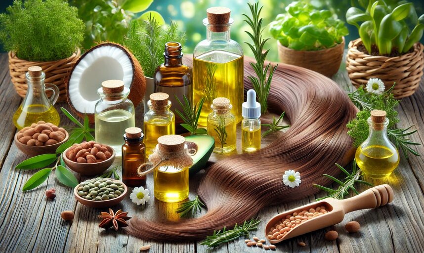 5 essential oils that stimulate hair growth. Photo: AI