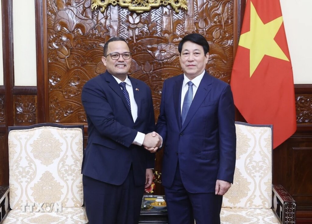 Politburo member and President Luong Cuong received Dominican Republic Ambassador Jaime Francisco Rodriguez. Photo: VNA
