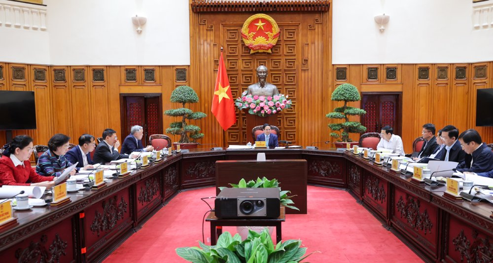 The meeting of the Government Party Committee Standing Committee discussed the project to rearrange and reorganize administrative units at all levels on March 5, 2025. Photo: VGP/Nhat Bac