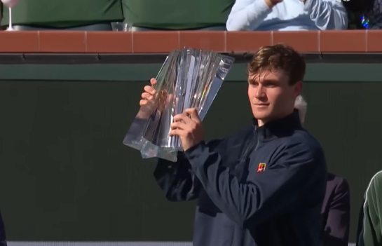 Tennis player Jack Draper has just won the 2025 Indian Wells championship. Photo: Cut from video