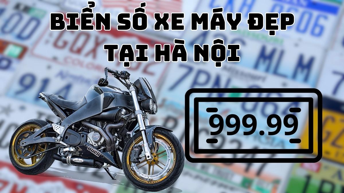 Las tres placas de numeros de flores de las motos en Hanoi en el piso de la subasta