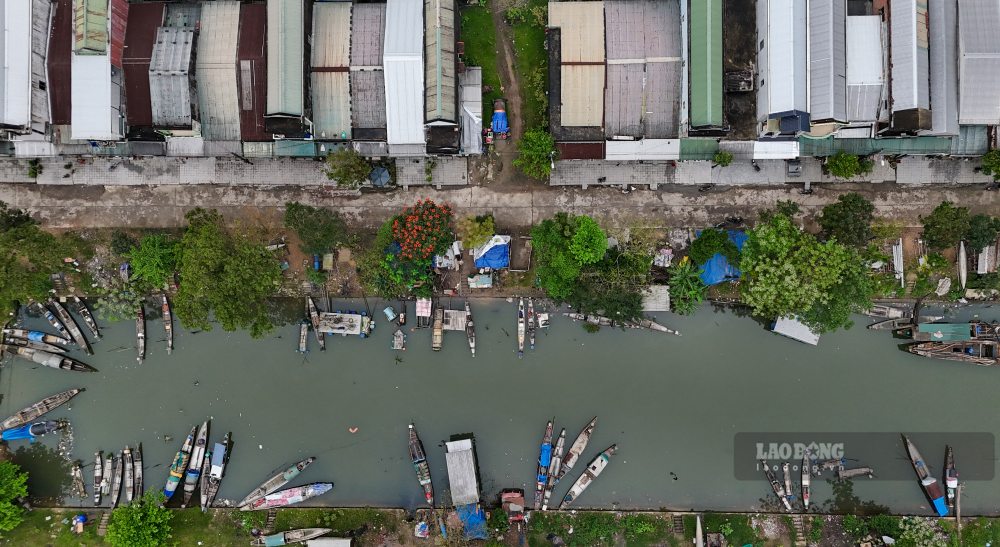 The place of residence of boat-row residents in Hue