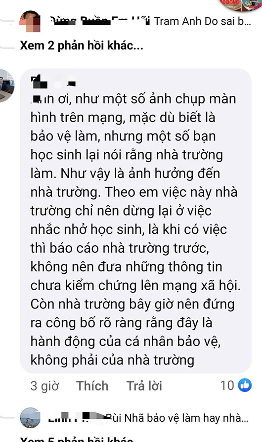 Vụ việc đã thu hút nhiều ý kiến bình luận trên mạng xã hội. Ảnh: Chụp màn hình