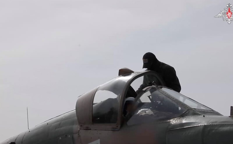 The Su-25, known as the "flying tank" of Russia. Photo: Cut from video of the Russian Ministry of Defense