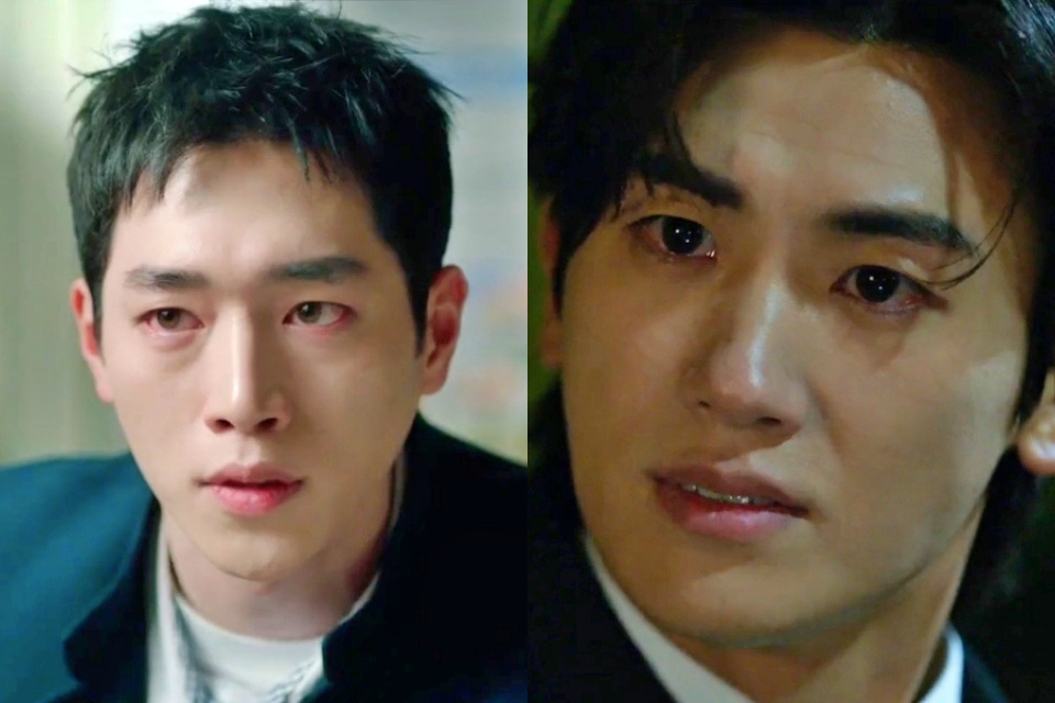 Actors Seo Kang Joon, Park Hyung Sik. Photo cut from episode 8 of "The Young Pioneers" and episode 8 of "The interred Heart".