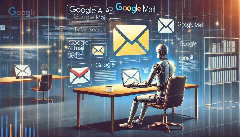 Gmail continua siendo actualizado las funciones de IA. Obra de arte creada por AI
