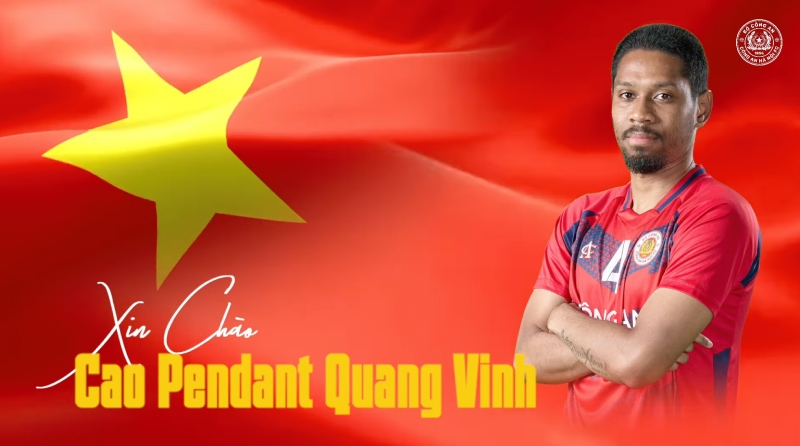 Pendant Quang Vinh has Vietnamese nationality. Photo: Hanoi Police Club
