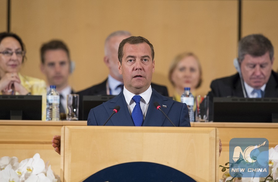 Former Russian President and Vice Chairman of the Security Council of Russia Dmitry Medvedev. Photo: Xinhua