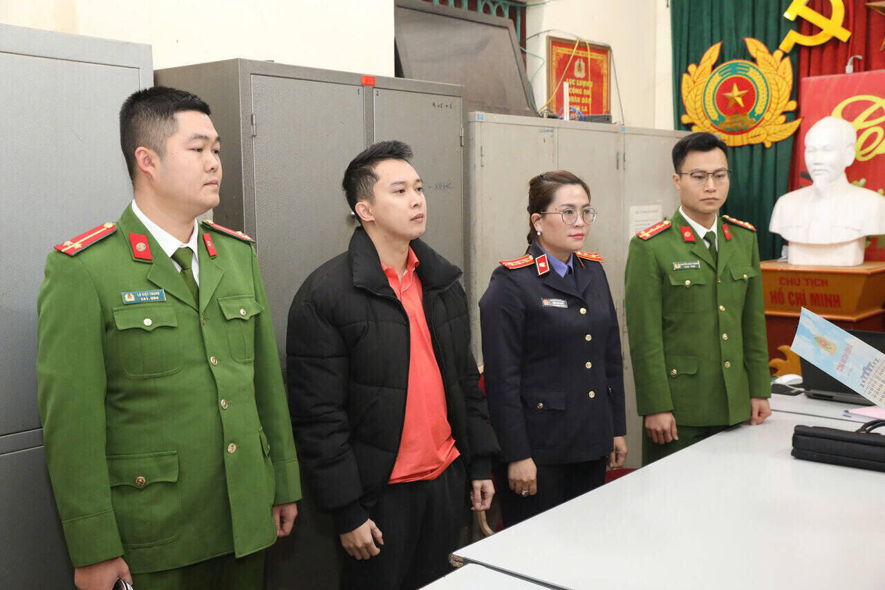 Cơ quan Cảnh sát điều tra đã thi hành lệnh bắt tạm giam đối với Nguyễn Huy Lâm. Ảnh: Công an Sơn La