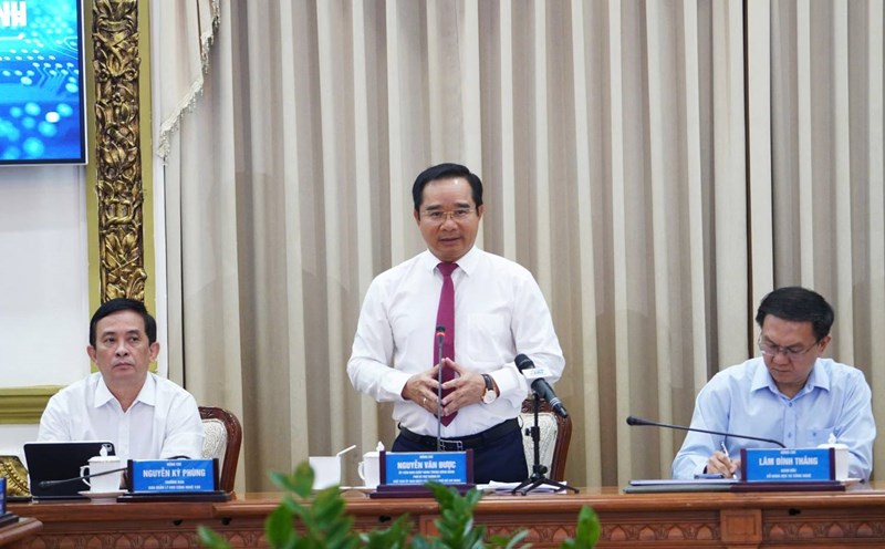 Chairman of Ho Chi Minh City People's Committee Nguyen Van Duoc spoke at the workshop. Photo: NGUYEN ANH