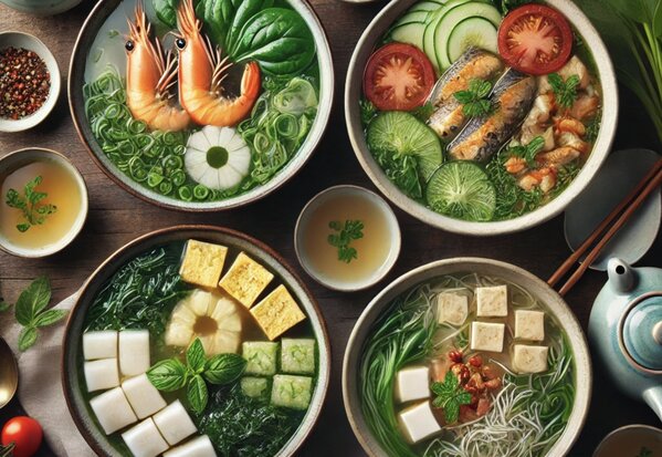 Low-calorie dishes. Photo: AI