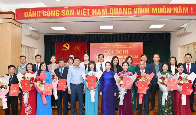 Tuyên Quang thành lập mới 10 đảng bộ, chi bộ cơ sở