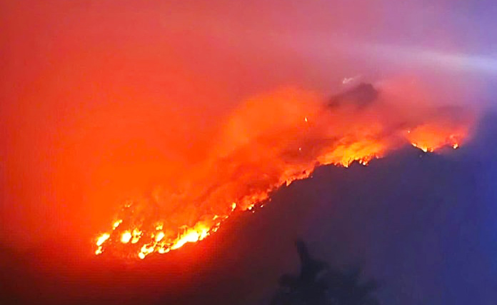 The forest fire in Tuyen Quang is being controlled. Photo: Provided by the people.