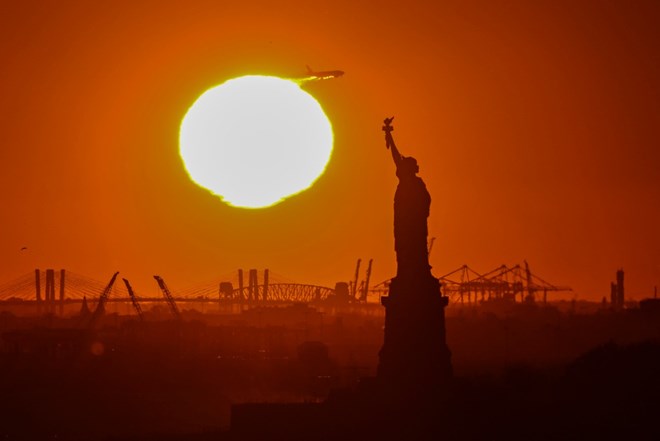 The statue of Goddess of Peace in New York, USA. Photo: AFP