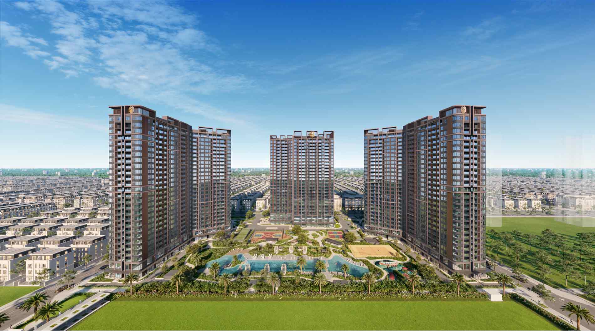 Phan khu Southern Square dai dien cho phong cach song nang dong va truyen cam hung.