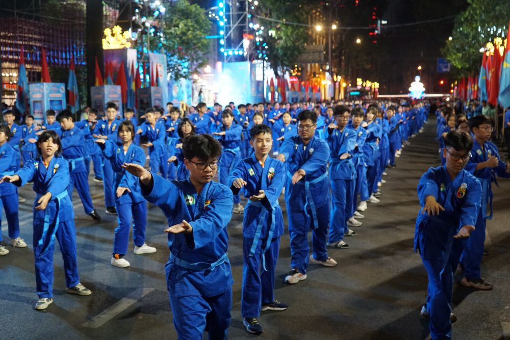 Martial arts music performance at the Ho Chi Minh City Youth Festival 2025. Photo: Thanh Chan