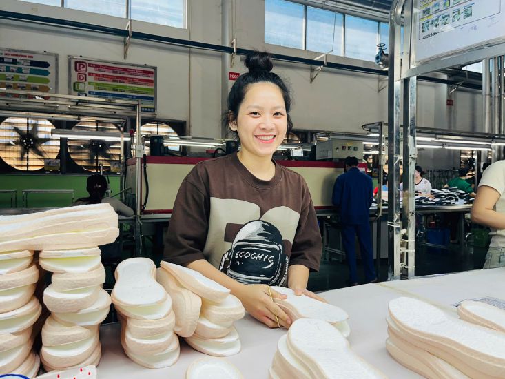 Female workers at Pou Phong Vietnam Co., Ltd. (Dong Nai). Photo: Provided by the Union