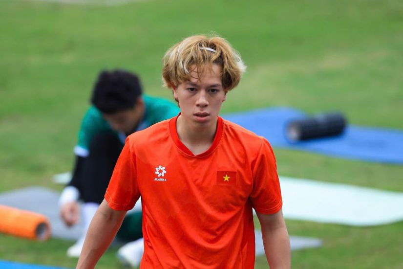 Viktor Le is a promising player for U22 Vietnam. Photo: Thu Khuc