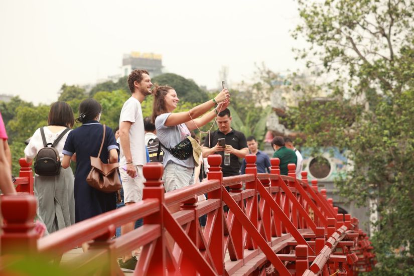 Tourists in Hanoi. Photo: Hai Nguyen