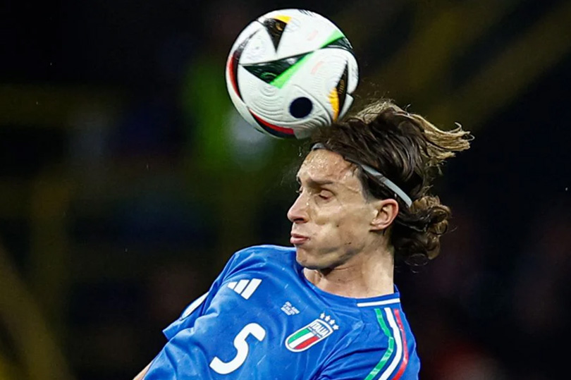 Riccardo Calafiori was injured for the Italian national team. Photo: AFP